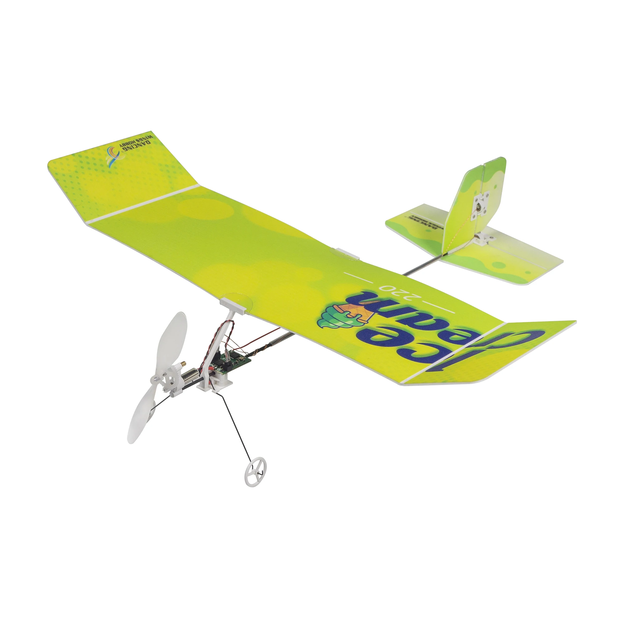 

New 220mm Wingspan Ice Cream V2 3CH RC Ultralight Mini Micro Indoor Fixed-wing Aircraft Model Toys For Children Kids Gifs