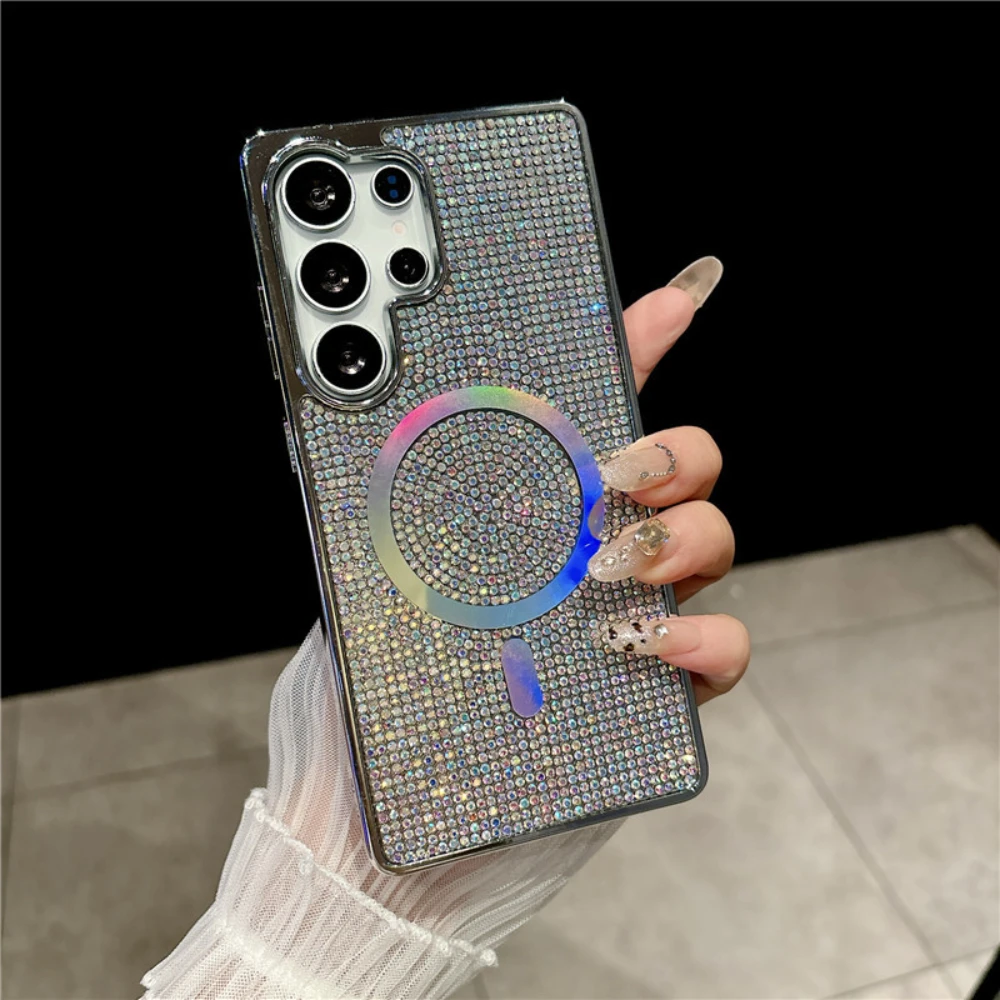 Luxury Bling Diamond Magnetic Shockproof Glitter Phone Case