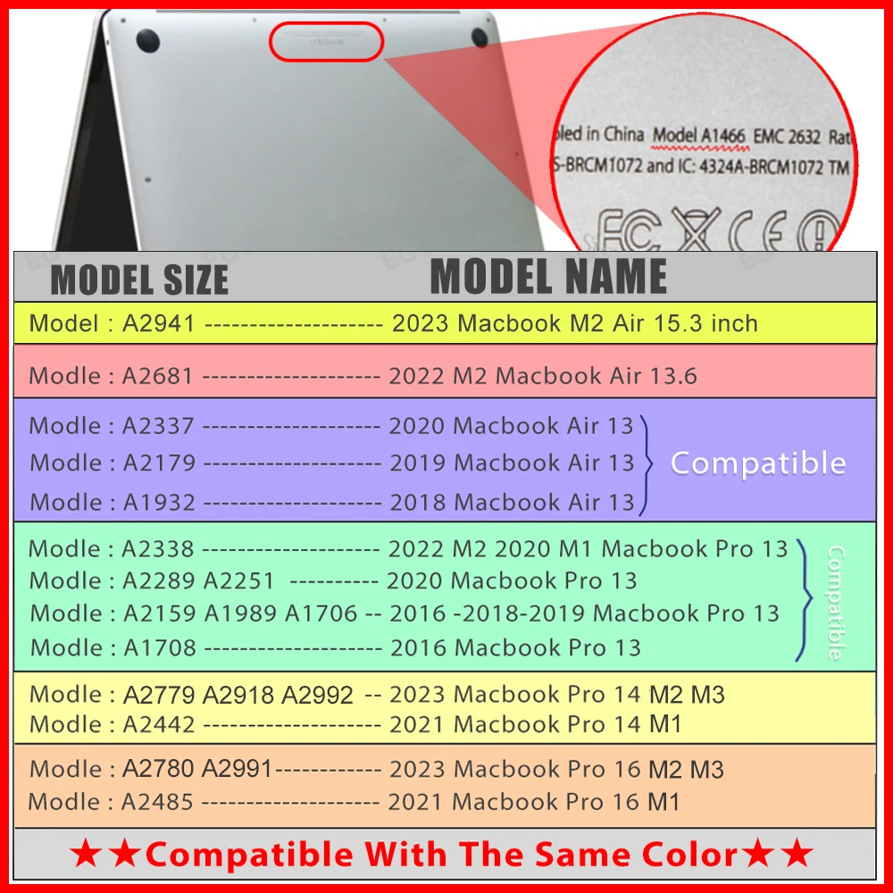 Macbook Air 13 Estojo para Acessórios para Laptop m1 m2 Air 15 Capa Funda m3 Pro 13 14 16 2023 - Imagem 6