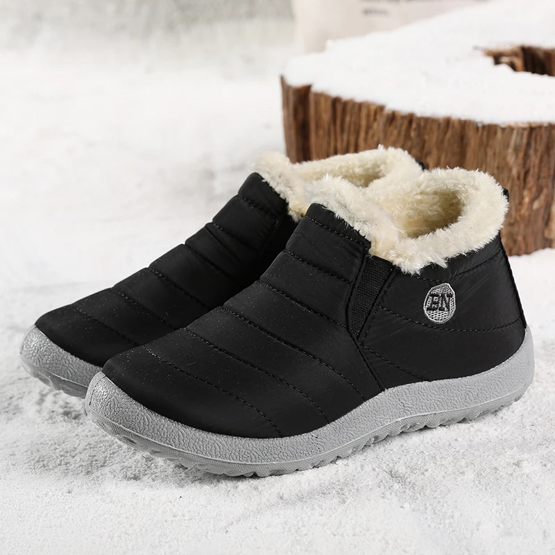 Men's Waterproof Snow Hiking Boots - Winter Outdoor Platform Footwear