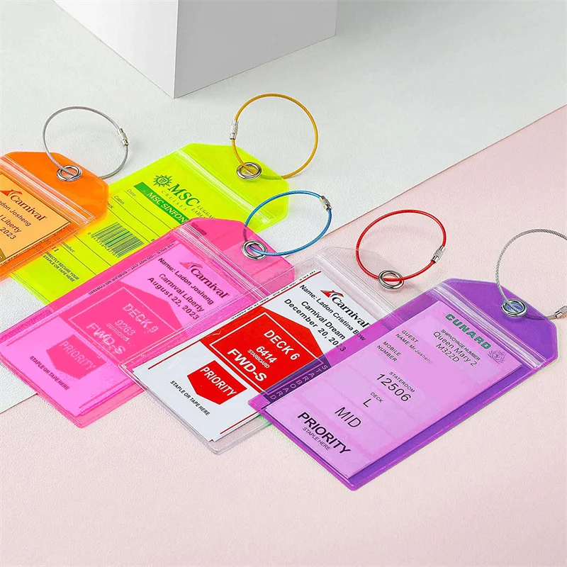 Bagages Des Navires De Croisière,8 PCS Porte-Étiquettes De