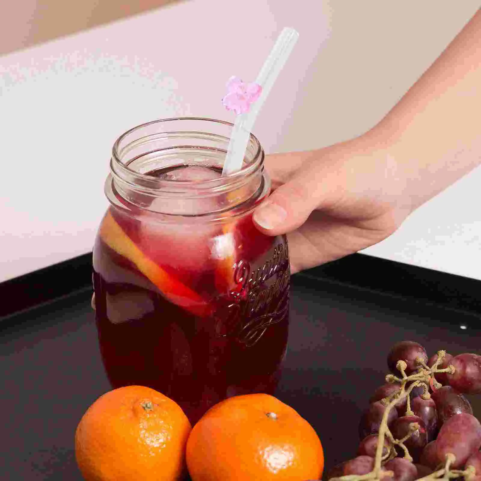 Reusable Glass Straw Bow Glass Straw Transparent Bow Straw Eco-friendly Drinking Cute Smoothie MilkTea Juice Beverage home reusable glass straw