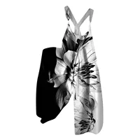 Autumn Women Floral Tribal Print Patchwork Wide Leg Jumpsuit Party Fashion O-Neck Overalls Lady Asymmetrical Jumpsuit Robe - Image 5