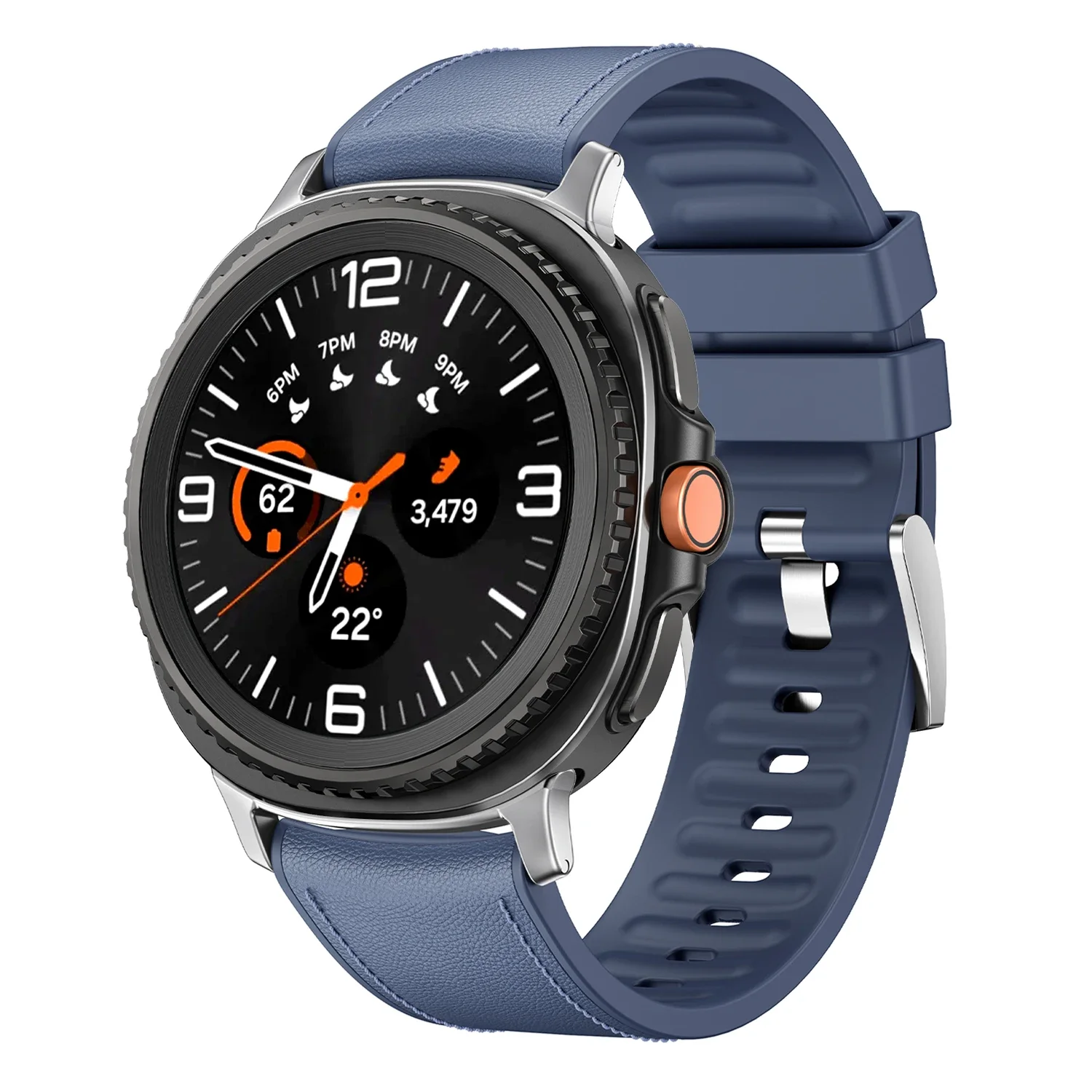 Premium Silicone & Leather Strap for Smartwatch - No Gaps Design, Versatile Fit, Elegant Bracelet Accessory