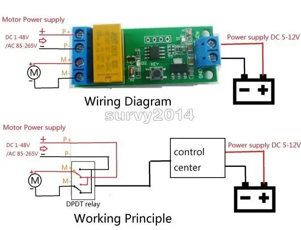 Modulo Di Controllo Del Motore Elettrico DC 12V 30A Relè Interruttore - Foto 3