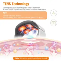 Electric Neck Shoulder Pulse Massager Kneading 4 Head TENS Magnetic Pulse Heating Cervical Vertebra Relax Pain Relief Massage 4