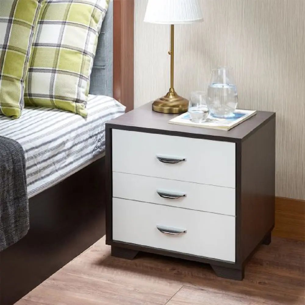 

Elegant ACME 97342 Eloy Night Table in White & Espresso for Bedroom Decor or Storage Solution. High-Quality Modern Furniture Pie