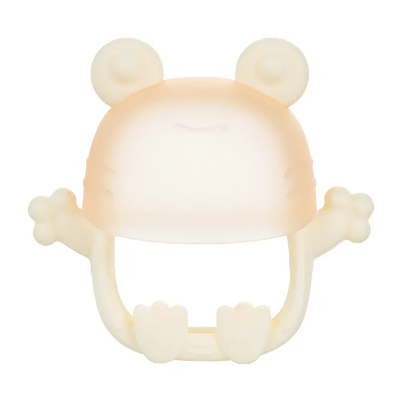 Baby Silicone little frog Glove Teether Toys BPA Free Silicone Removable Nursing Teething Toys Newborn Chew Teething Gift