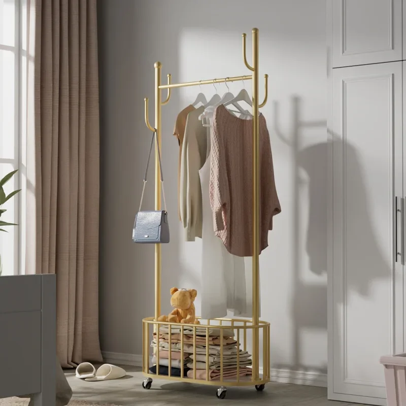 

Cactus Clothes Rack Bedroom Standing Coat Rack Nordic Light Luxury Rack for Coats Family Living Room Can Be Mobile Storage Shelf