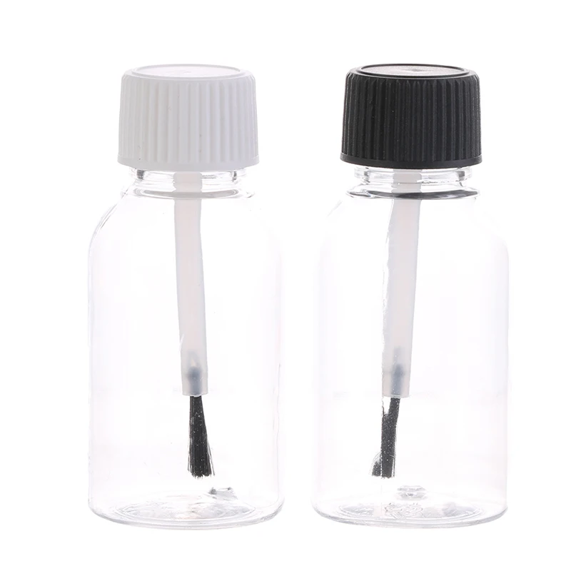 Refillable Nail Bottle 5/10/15/20/30ml Plastic Nail Polish Bottles Liquid Empty Bottle With Brush Cap DIY Craft Clear Refillable Leakproof Storage Jars