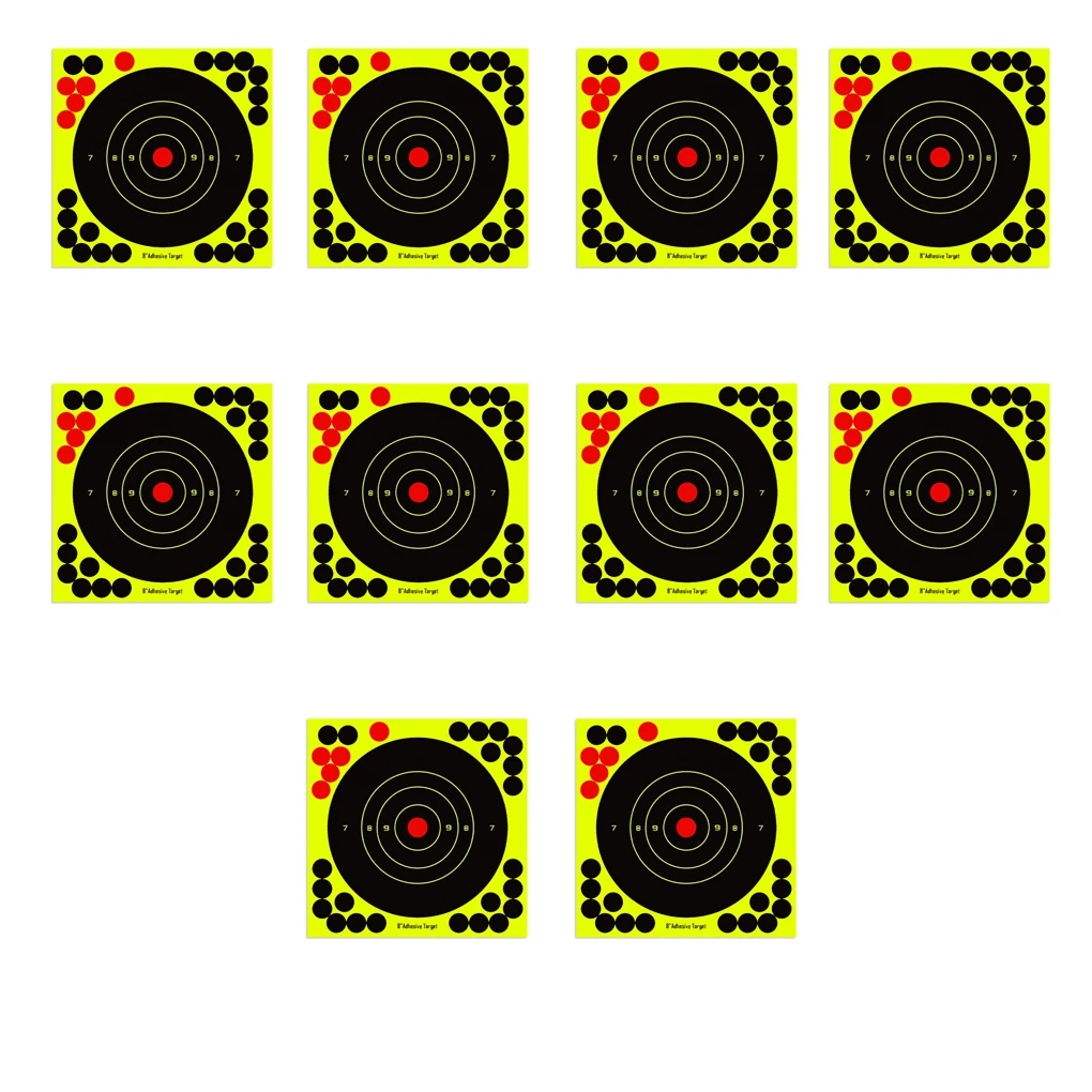 

10 Pieces Color Target Stickers Reactivity Dots Shoot Durable Aim