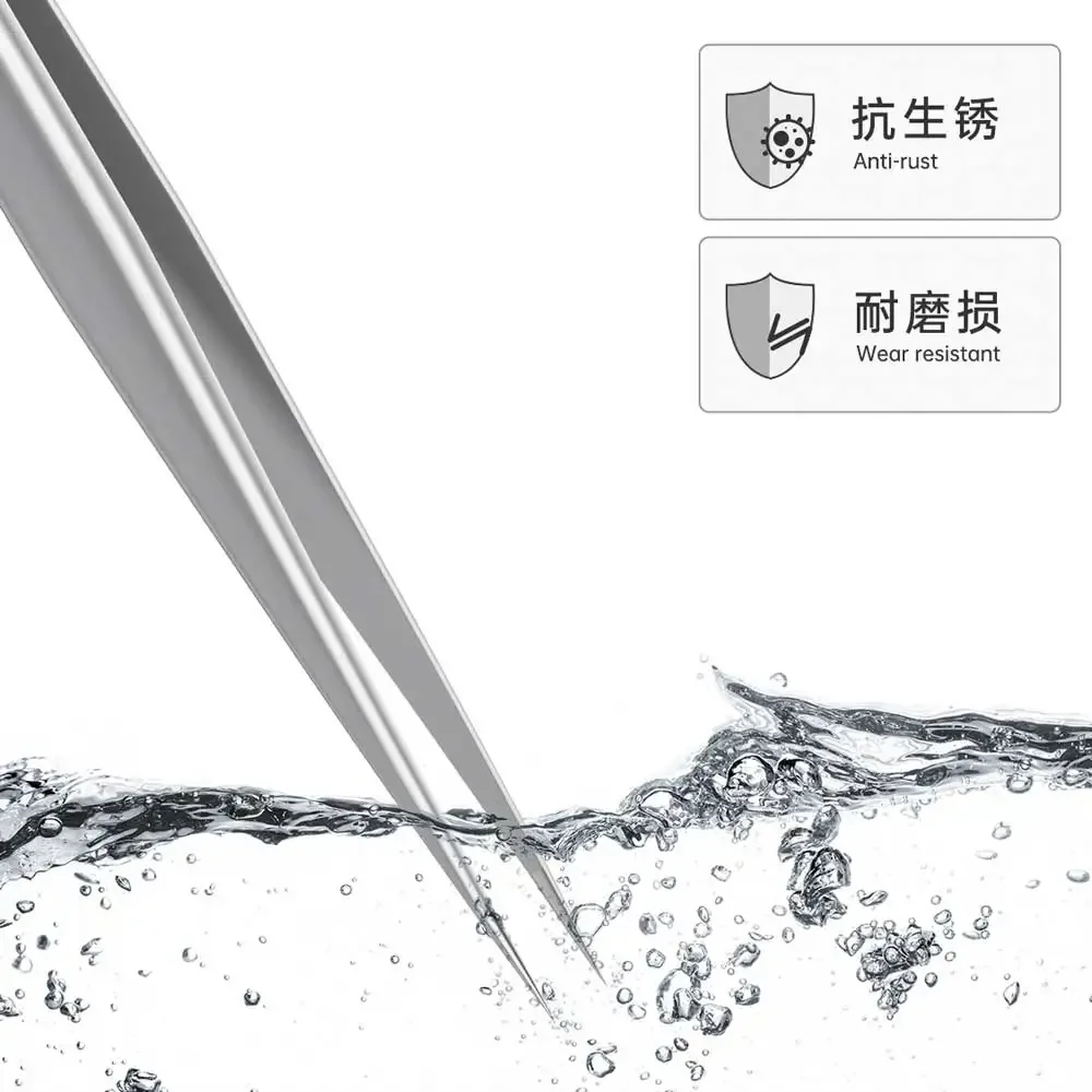Precision Tweezers ESD Anti Static Tweezers Tweezer Tool 2pcs/lot YCS OK-01 Anti-static Precision Tweezers Set Pointed Curved Stainless Steel ESD Tweezer Electronics Repair Hand Tools