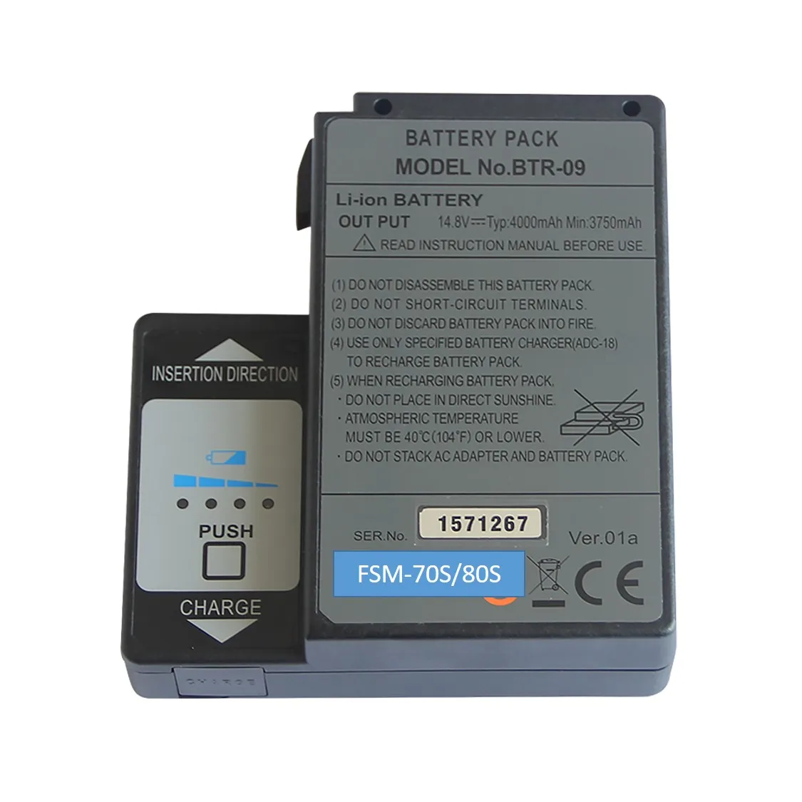 

Japan fusion splicer FSM80S / 70S /70R BTR-09 4000mAh 14.8V Battery