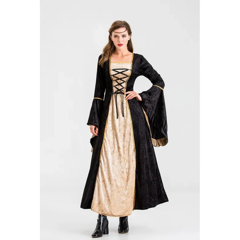 2024 new European-style retro court skirt European medieval long skirt princess aristocratic clothing - Image 3