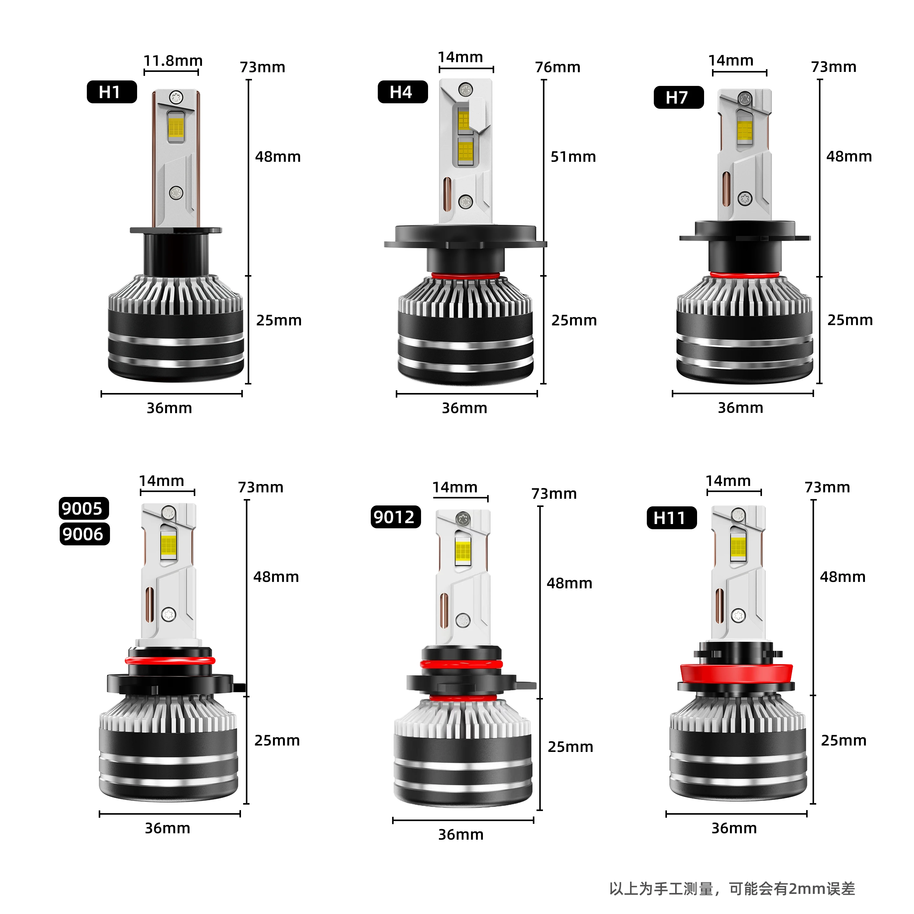 High Power 3000W 24v Led Headlight for Cars Headlight Canbus 12v 24v HB3 HB4 H1