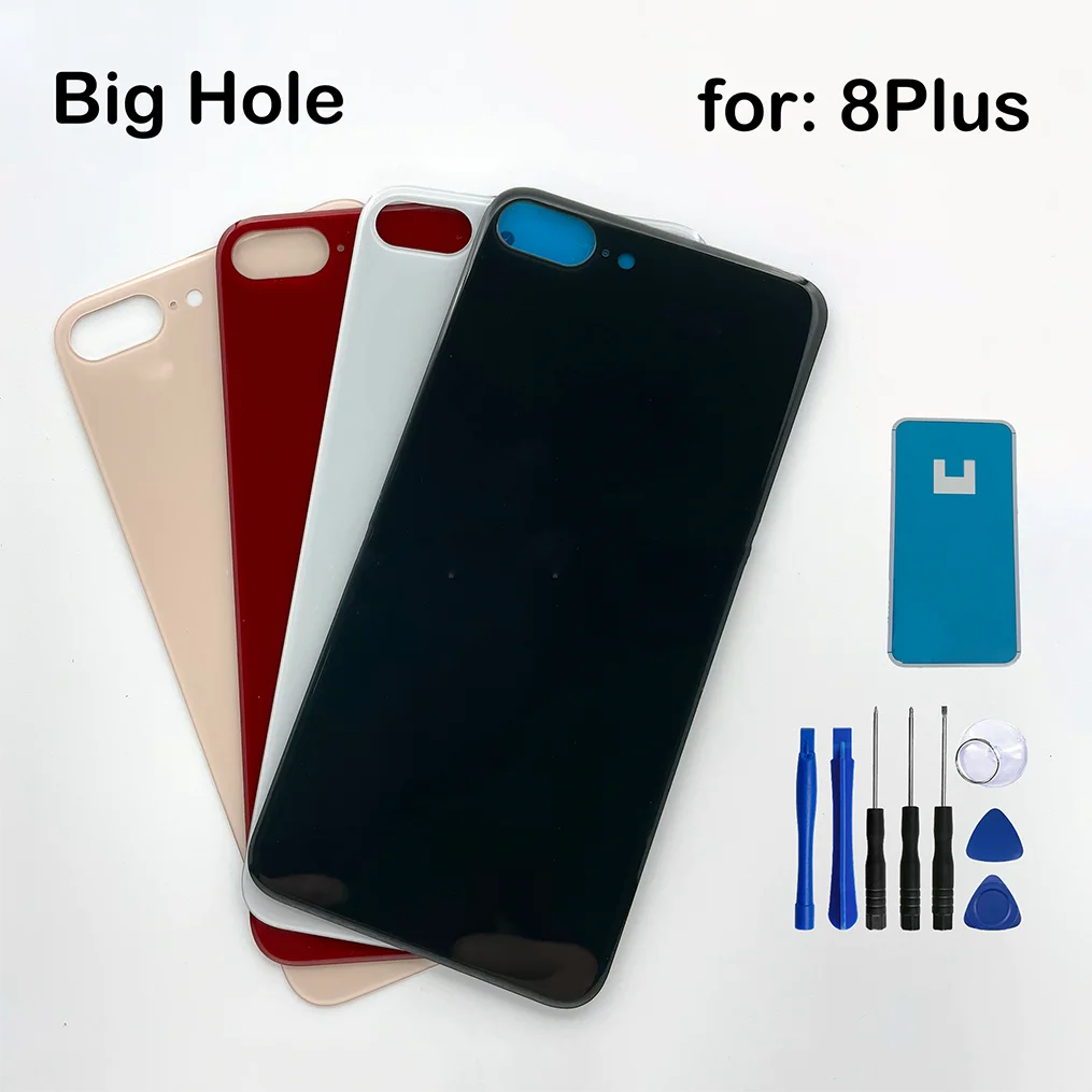 10 шт. сменная Крышка батарейного отсека с задней наклейкой для iPhone 8 8G  8 Plus 8 P, задняя крышка корпуса, рамка, задняя крышка, стекло | AliExpress