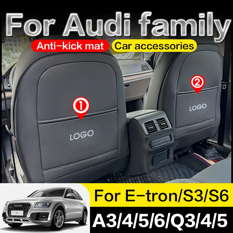 

Автомобильные аксессуары для интерьера, объемные коврики для заднего сиденья, противоударный коврик для Audi A3 A4 B8 B9 A5 A6 A7 Q3 Q5 S3 S6 S7, противогрязный коврик