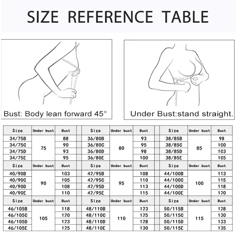 Lace Bra for Women Big Cup 1/2 Sexy Floral Underwire Underwear Ladies Push Up Thin Bra Half Cup 36-42C Black Gather Brassiere