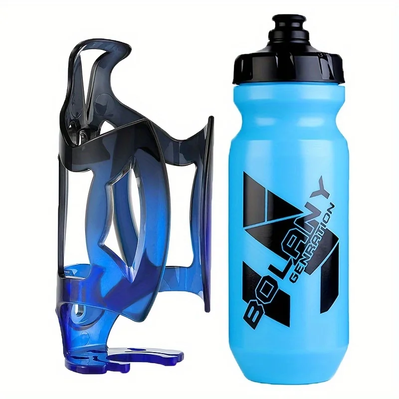 Bicycle Bottle Set Waterproof Anti Slip Toughness Lightweigt Bottle Holder BPA-Free 610ml Squeeze Leakproof Water Bottle