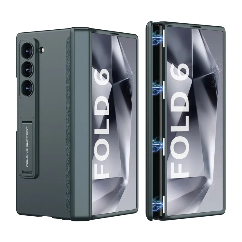 GKK Magnetic Hinge Case with Tempered Glass Bracket and Matte Plastic Cover