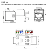 10 PCS-CAT.6A Shielded Tool-less RJ45 Keystone Jack, Up-Down Crimp  10Gbps Network Data Connector for Shielded Cable 3