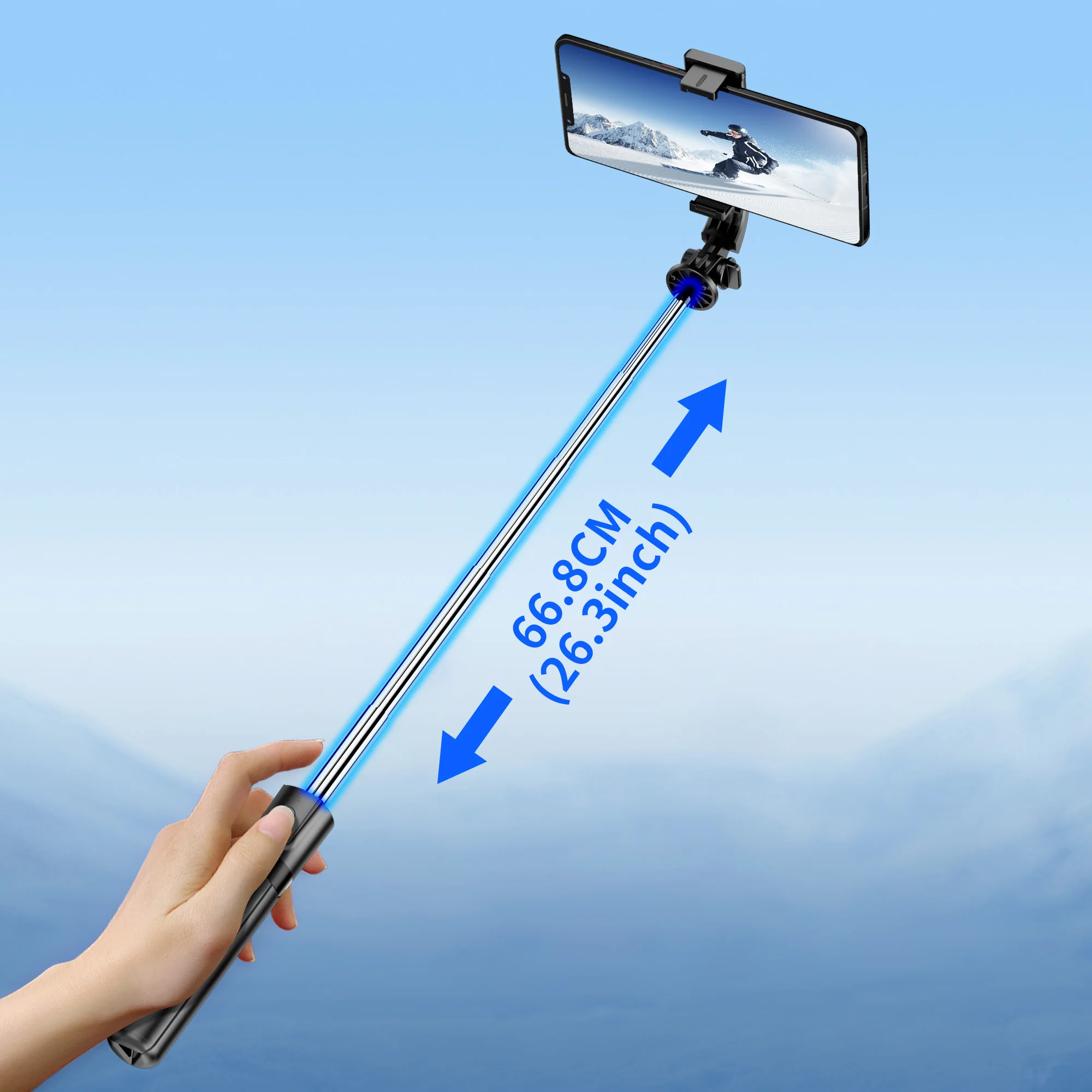 F01 Wireless Bluetooth Remote Mini Tripod Selfie Stick Handheld Adjustable Stabilizer Tripod Phone Stand for iPhone Android