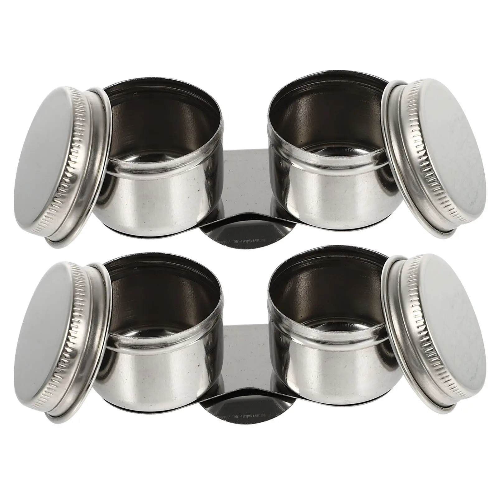 2개 스테인리스 스틸 오일 팔레트 컵 브러쉬 세척 용기 페인트 브러쉬 세척기 펜 세척 용기 미술 학교 가정용 그림 용품