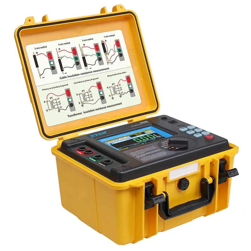 

ETCR3500 5KV Digital Earth Resistance Tester For Electrical Equipment Rechargeable Lithium Battery Ground Resistance Meter