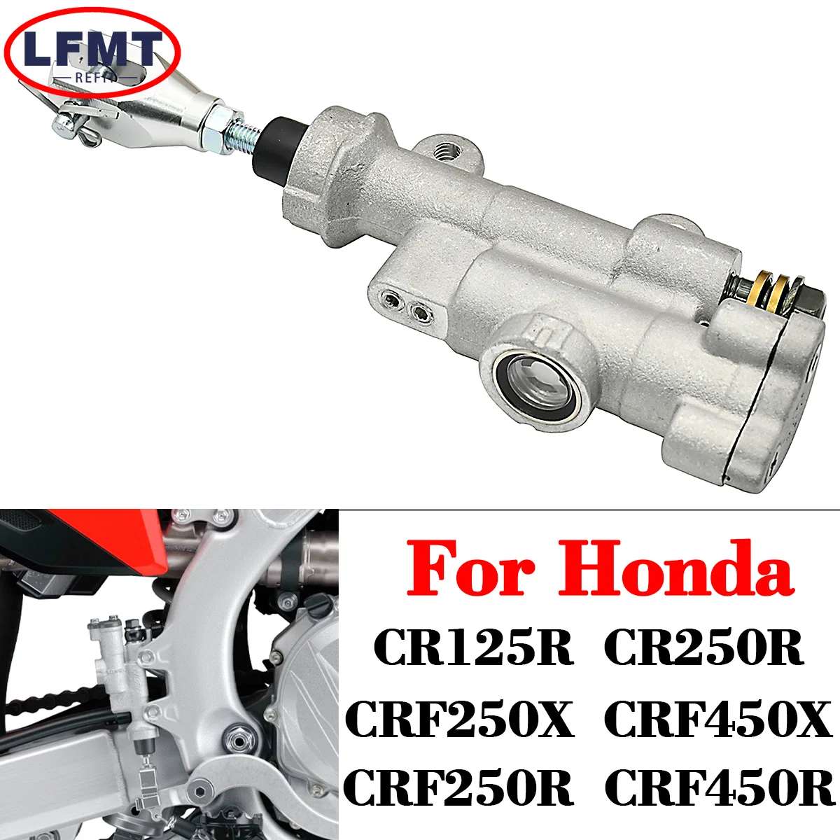 

Motorcycle Brake Hydraulic Pump Rear Brake Pump Master Cylinder For Honda CRF250R CRF450R CRF250X CRF450X CR125R 250R 2002-2023