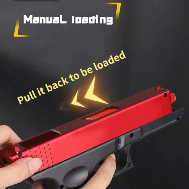 Manual G17 Toy Gun Lower Magazine With Laser Soft Bullet Airsoft Pistol Outdoor Sports CS Game Weapon for Children Gift 3