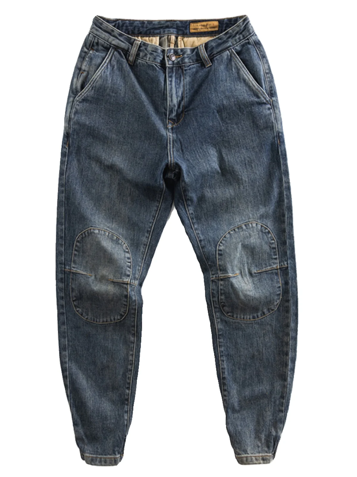 

Джинсы мужские с вышивкой, мешковатые джинсы в стиле пэчворк, осень-лето 2024 Q102