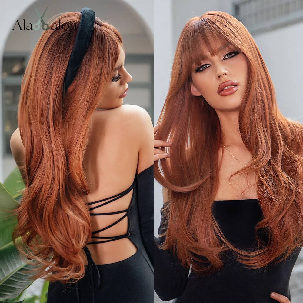 [bella]the new japanese alps alan mixer gld80 170mm with b10k 4 foot motor fader potentiometer 8mmt 5pcs lot ALAN EATON Long Straight Synthetic Wigs for Women Red Brown Copper Ginger Wigs with Bangs Cosplay Daily Party Heat Resistant