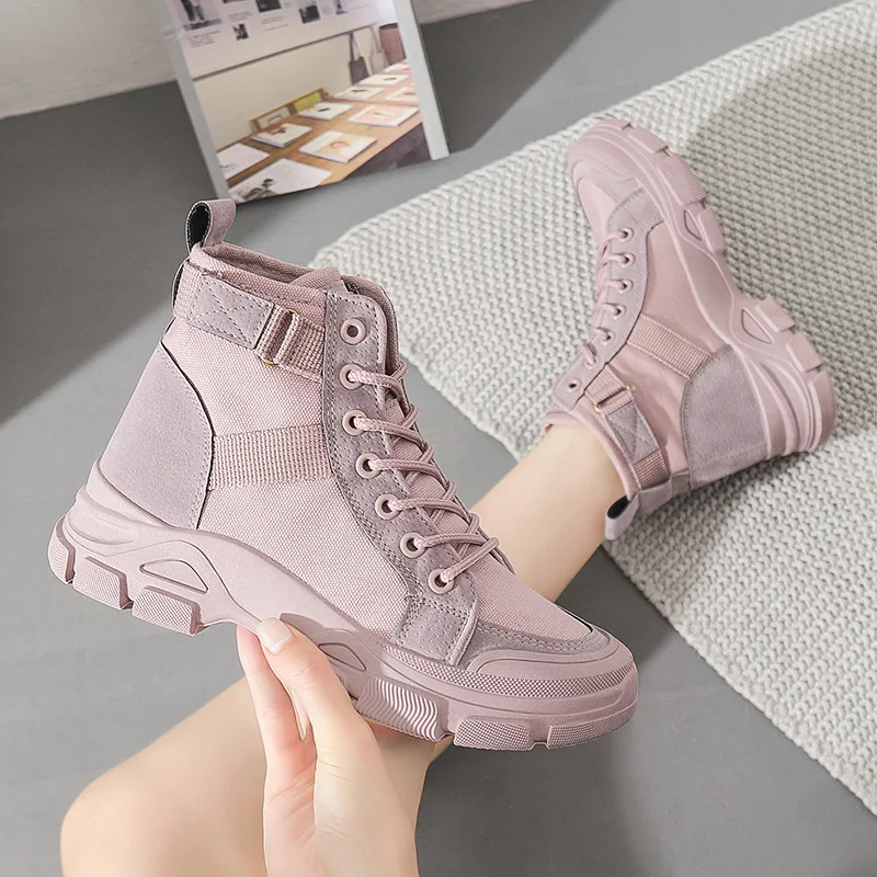 Tenis Feminino Women High Top Platforms Designer Casual Shoes Women Light Chunky Canvas Shoes for Women 2022 Zapatos De Mujer