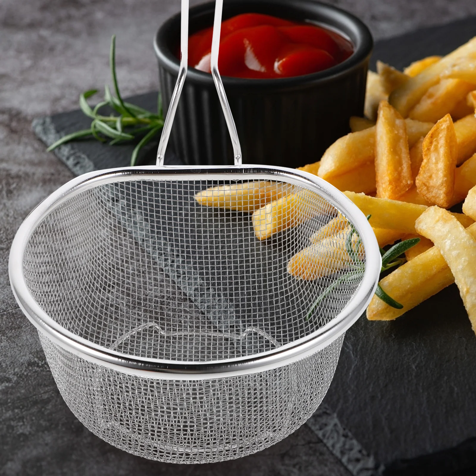 

French Fries Hot Pot Colander Frying Basket Kitchen Essential Serving Household