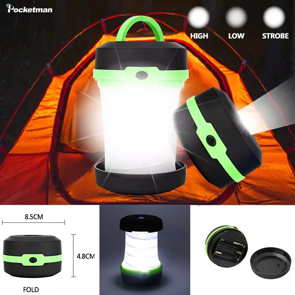 Camping light Camping lamp Portable lanterns Camping lantern Emergency lights New Telescopic Foldable LED Camping Light Portable Tent Light Night Emergency Camping Lantern Use AA Battery