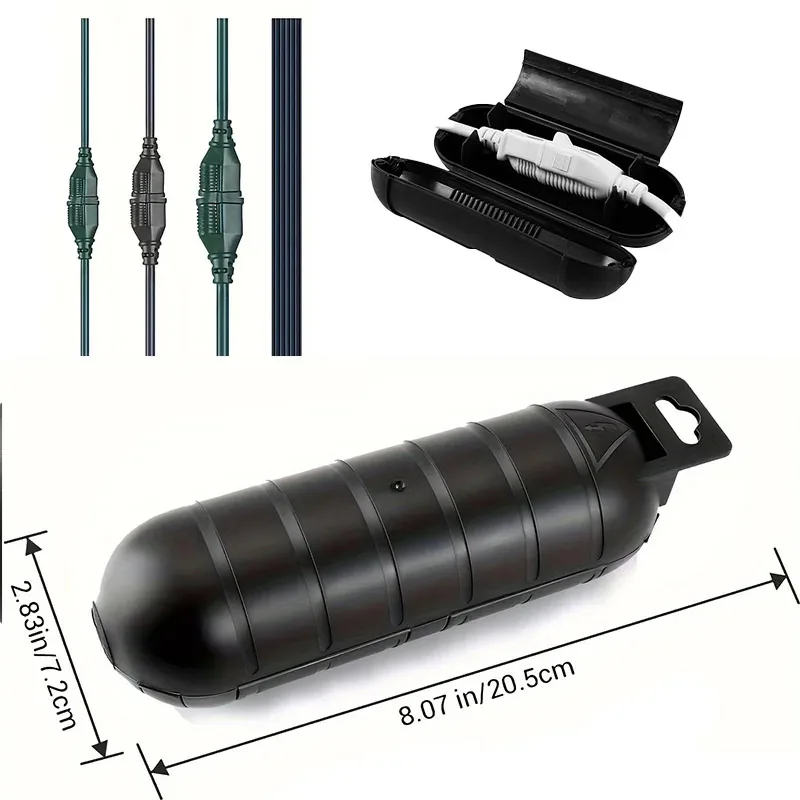 Cable Safety Cover Outdoor Extension Cable Waterproof Sealed and Weather Proof Electrical Connection Box Indoor and Outdoor Socket