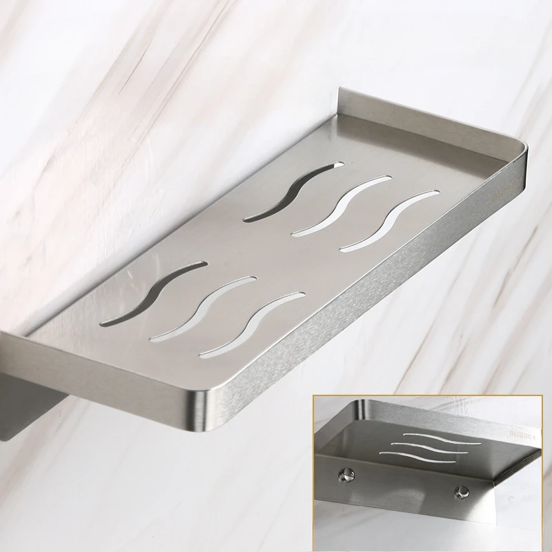 Multi-Purpose 304 Stainless Steel Wall Mounted Shelf 26cm 18cm Adjustable Organizer for Kitchen Cabinet,Bathroom Shower,