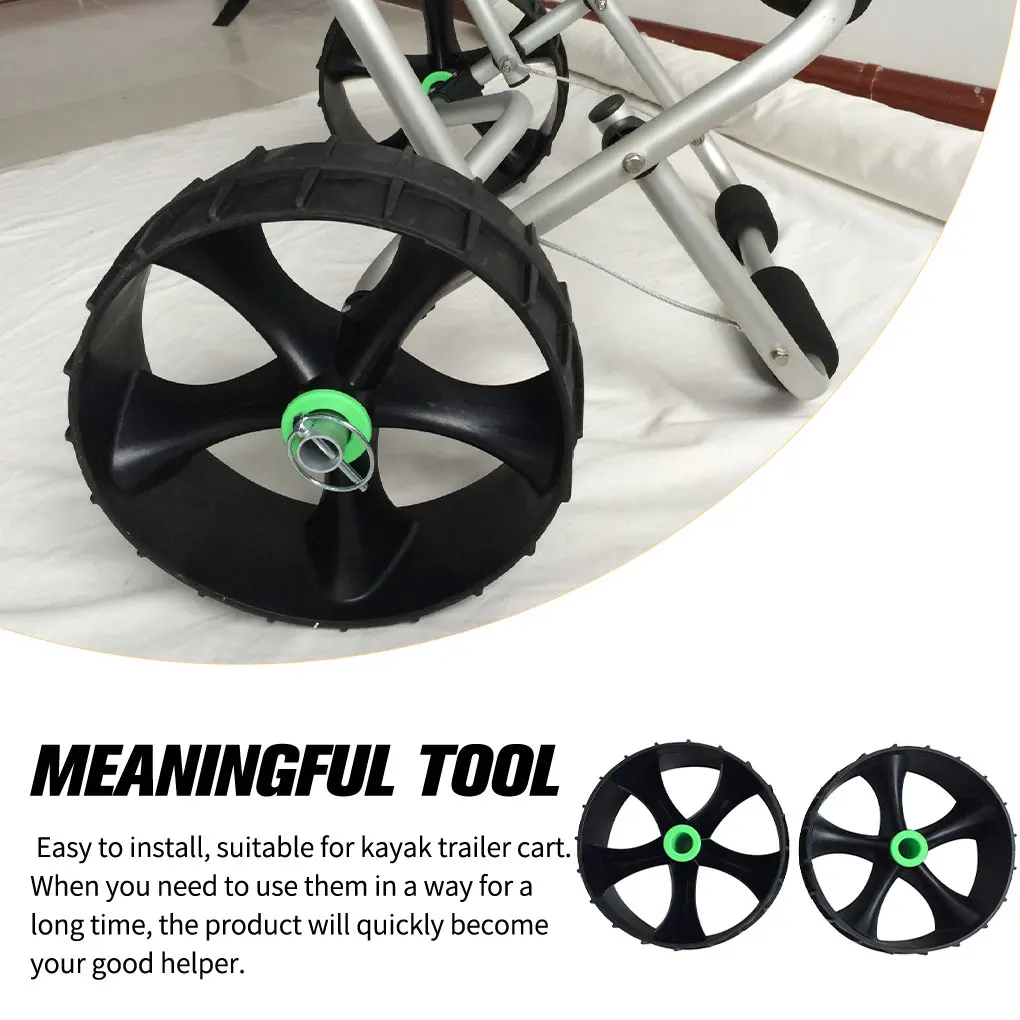 Kayak Wheel Canoe Trailer Easy Installation Trolley Cart Tire Strong-bearing Convenient Replacement Wheels Children