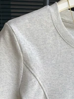 White ort Sve T-irt Women's Summer New Faion Ele Fibone Design Irregular ort Top Korean Sle Pure Cotton Sw...