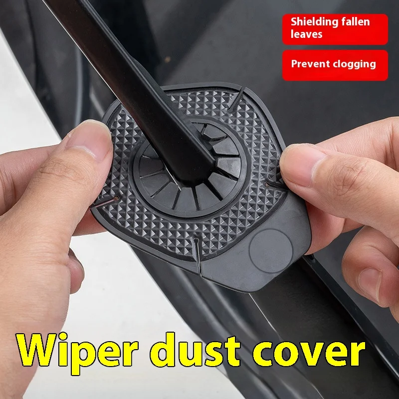 Car Windshield Wiper Hole Protector Cover Dustproof Silicone Pad Leaf Barrier PVC Dust Cover for Wiper Arm Protection