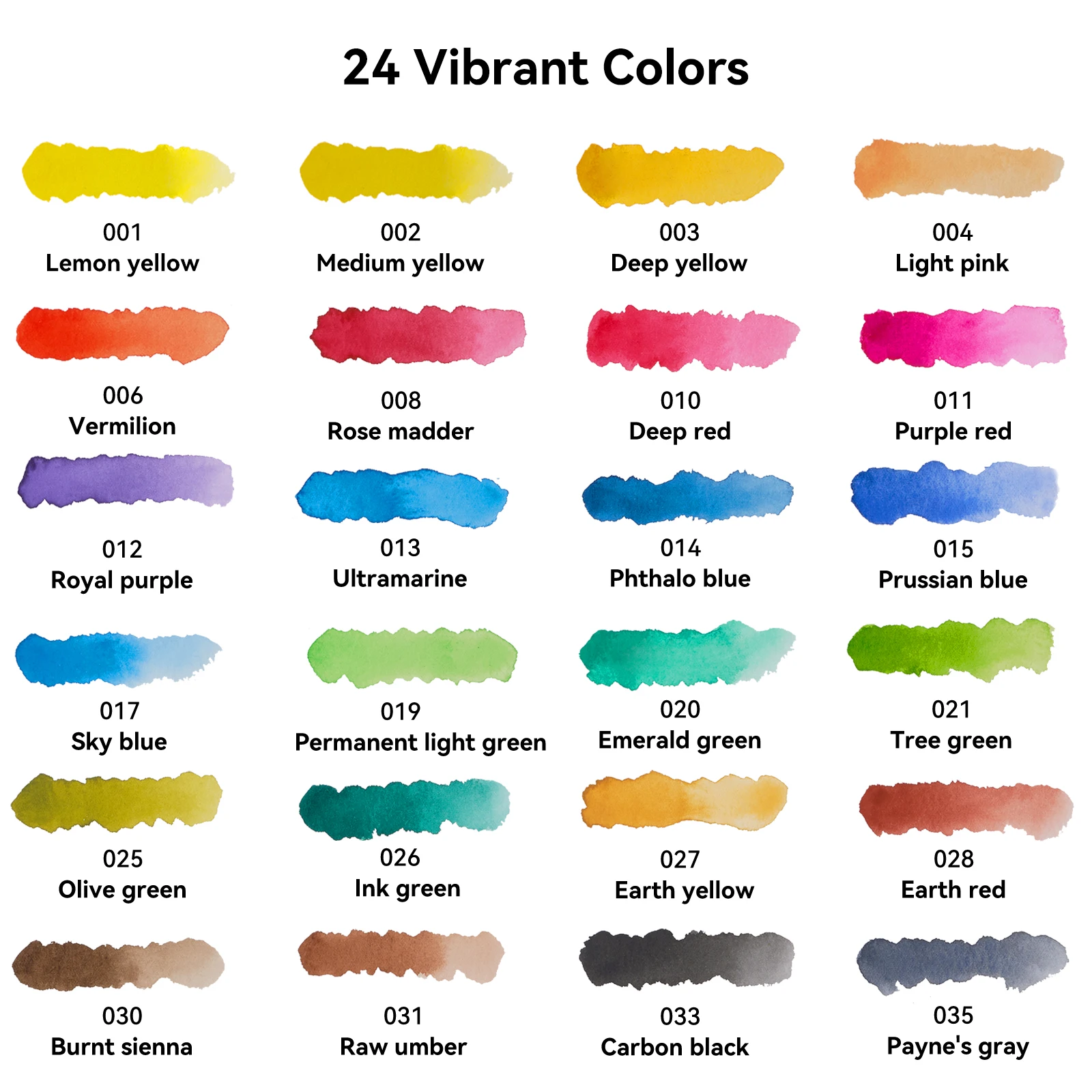 Watercolor Paint Set 24 Solid Watercolor Pigment for Painting Artists School Supplies