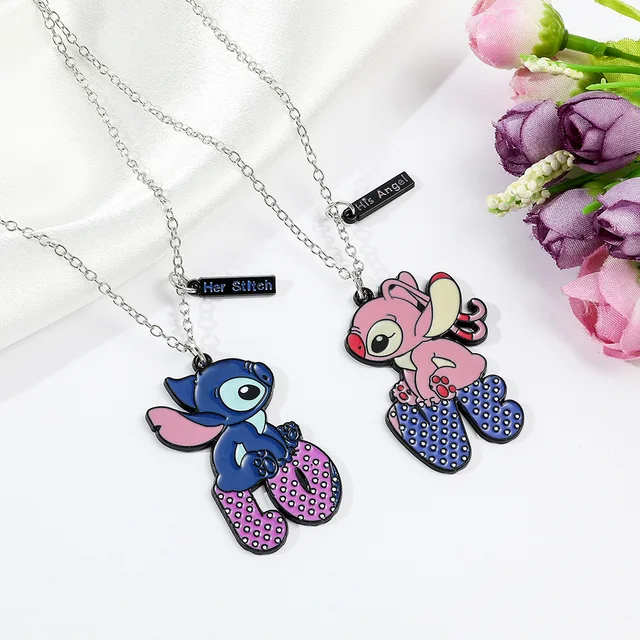 Cartoon Anime Lilo & Stitch Metal Necklace Kawaii Stitch Ang - Inspire  Uplift