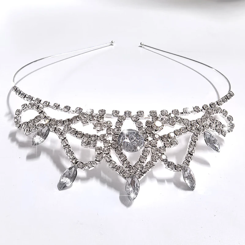 Kinder Strass Tiara Prinzessin Stirnband für Mädchen Geburtstag Hochzeit Haarschmuck Braut Kristall Krone Tiara Haarschmuck – Detail 6