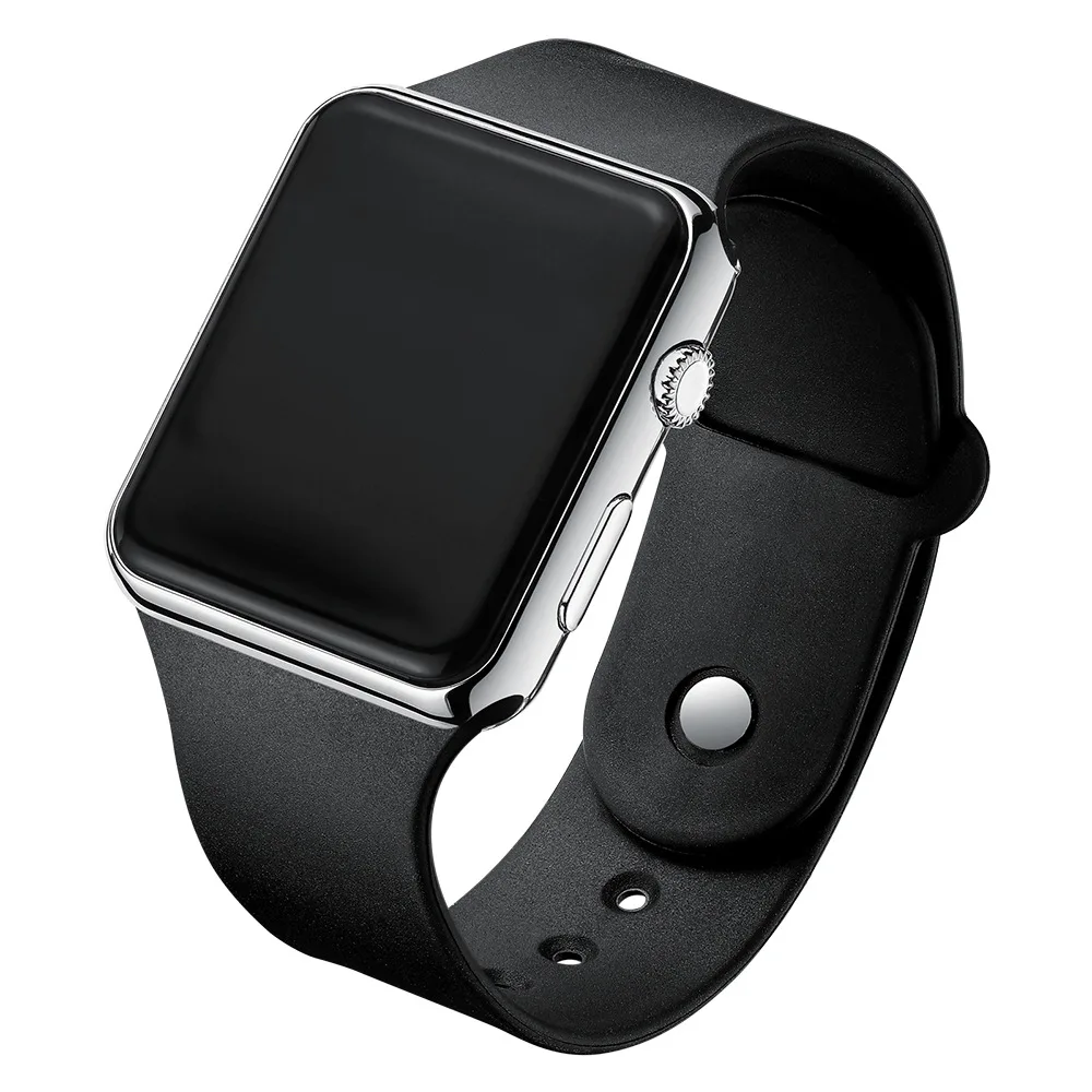 Fashion Sport Digital Watches Women Men Square LED Watches Silicone Belt Electronic Women Digital Watches Clock Montre Femme sports watches