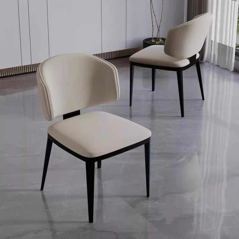 

Современный дизайнерский обеденный стул, повседневная кожаная эргономичная мебель для кухни, современная мебель для балкона