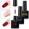 LIMEGIRL 8ml Soak Off Matte Top Base Coat for Nails UV Gel Polish Semi Permanent Functional Manicure Top Base Coat Varnish 1