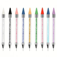 Rhinestone Picker Dotting Pen, Dual-ended Rhinestone Gems Crystals Studs Picker Wax Pencil Manicure Nail Art DIY Decoration Tool 1