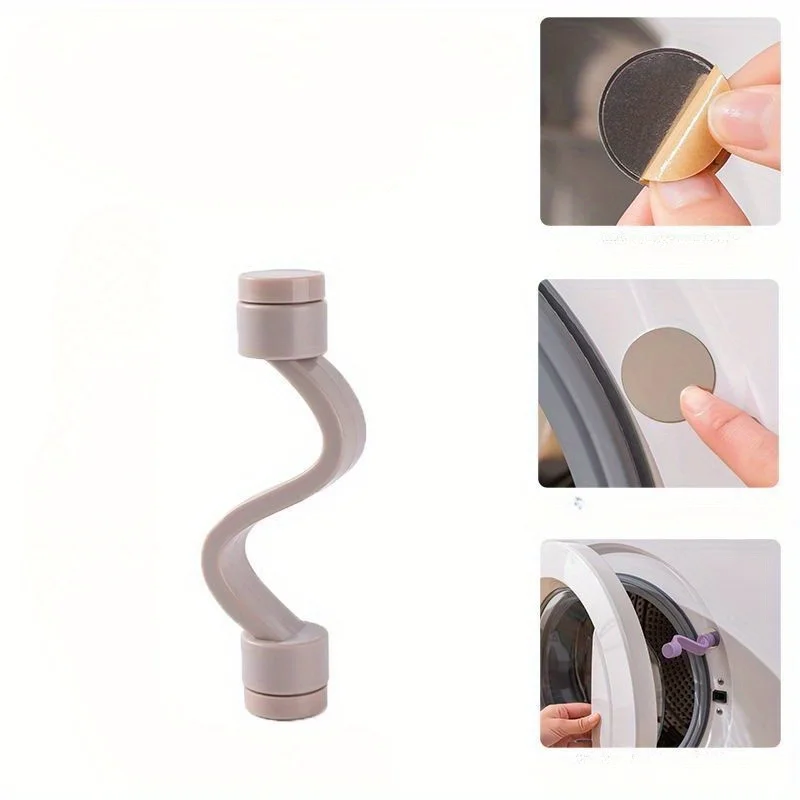 Laundry Door Safety Lock 1pc laundry door safety lock-ventilated and anti mold washing machine and bathtub protection clip 0.79X3.94 inches