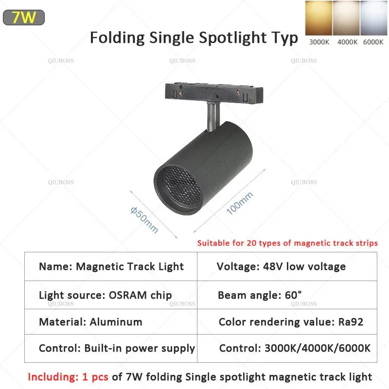 1 pcs 7W Spotlight