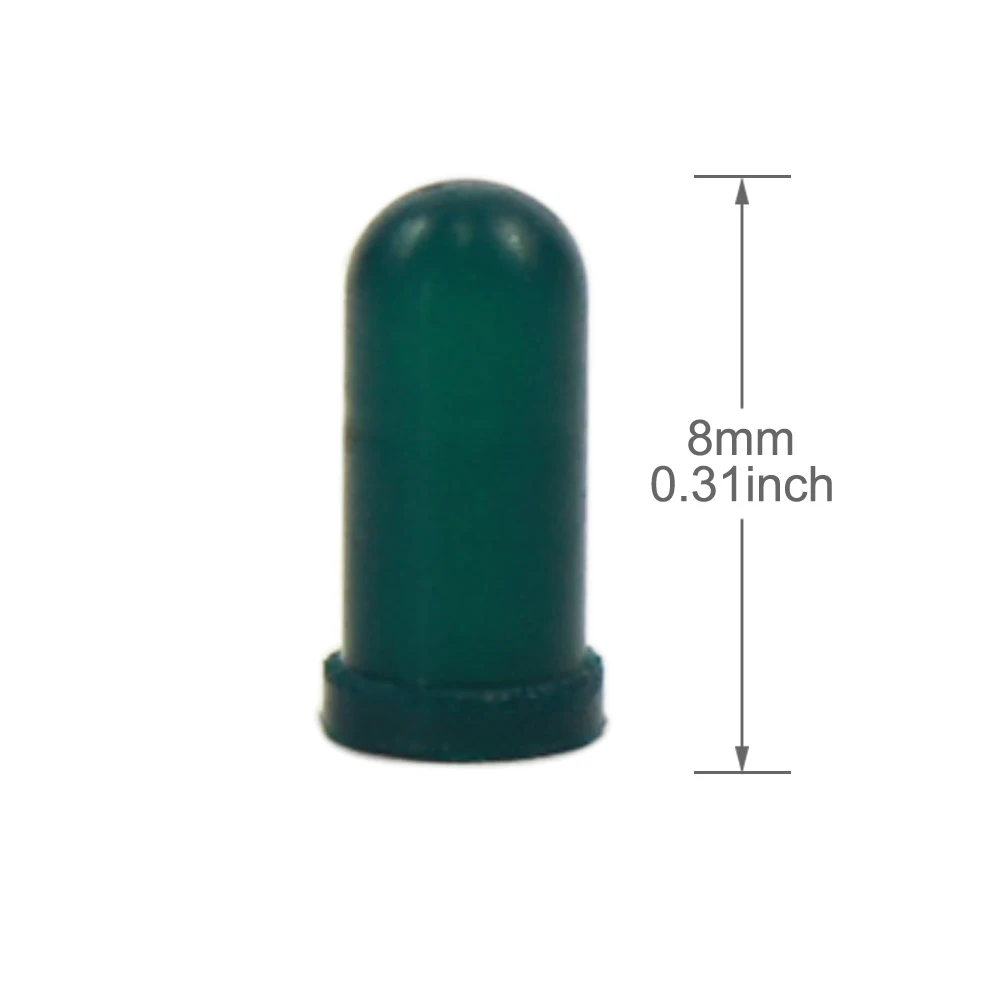 XPT01G 100 Stück grüne Kappenabdeckungen für 3 mm Weizenkorn-LEDs NEU – Detail 2